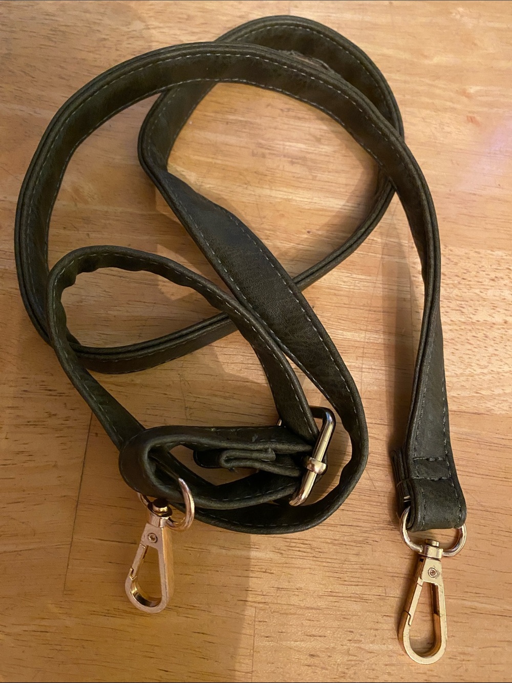 Green color gold tone hardware strap for bag 20-40, never used